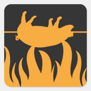 Autocollant de BBQ de rôti de porc