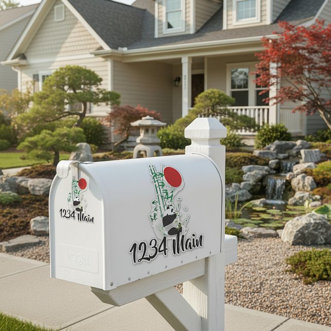 Autocollant de boîte aux lettres Panda (Créateur téléchargé)