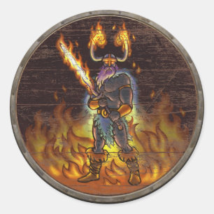 Autocollant de bouclier de Viking - Surtr