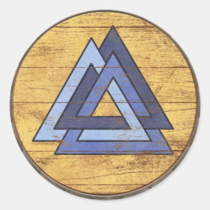 Autocollant de bouclier de Viking - Valknut