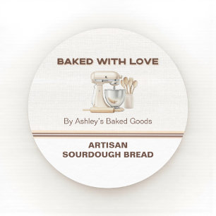 Autocollant de boulangerie artisanale « Pain cuit