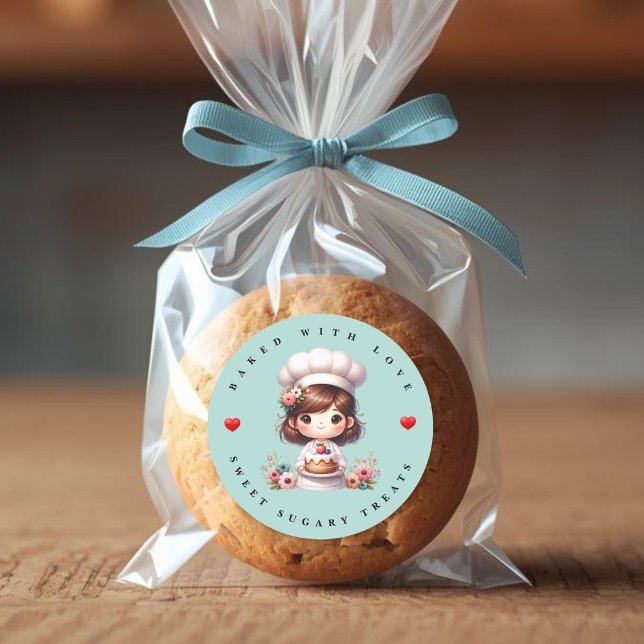 Autocollant de boulangerie Moderne Cuite Avec Amou (Créateur téléchargé)