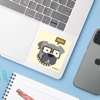 Autocollant de bouledogue de dessin animé Chien Ve