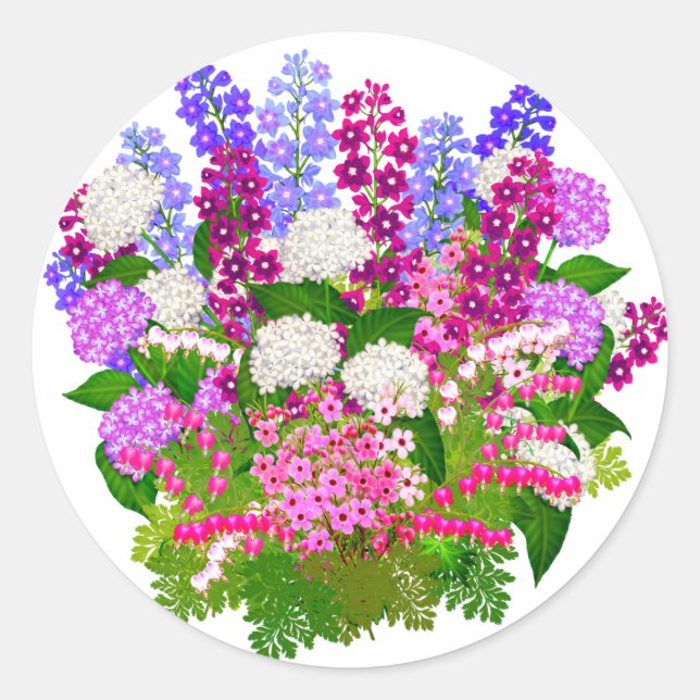 Autocollant de bouquet de jardin anglais (Devant)