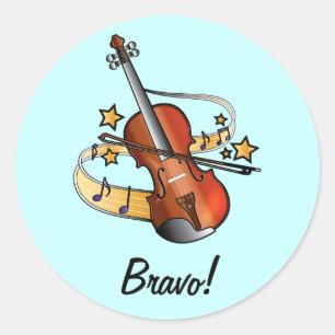 Autocollant de bravo pour l'étudiant de violon de