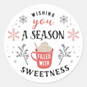 Autocollant de cacao de la saison de Noël