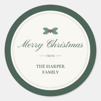 Autocollant de cadeau de famille "Joyeux Noël de"