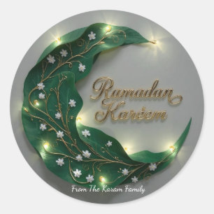 Autocollant de cadeau de thème Ramadan Kareem pour
