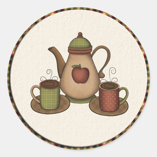 Autocollant de café amusant (Devant)