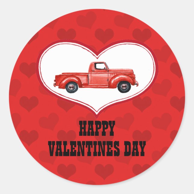 Autocollant de camion de collecte rouge (Devant)