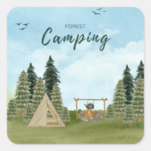 Autocollant de camping / plein air vintage fais