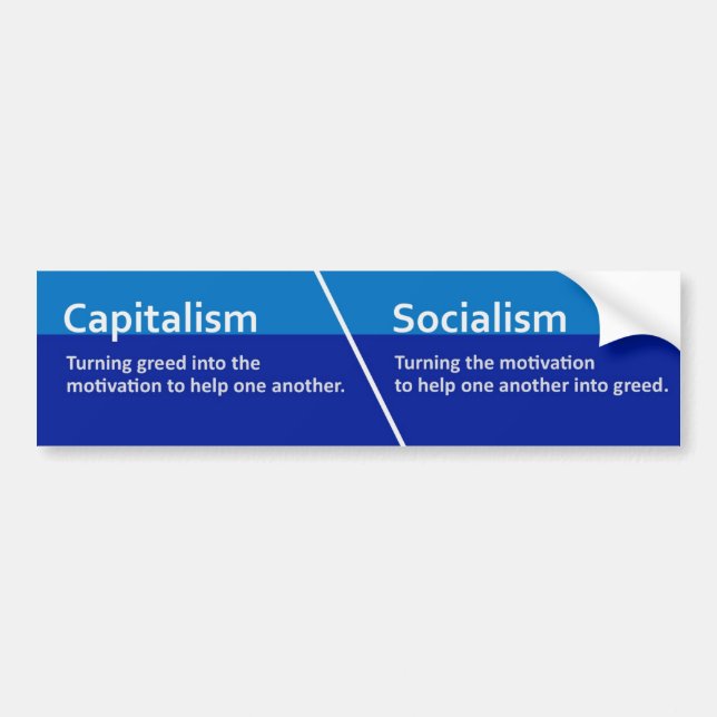 Autocollant de capitalisme/socialisme (Devant)