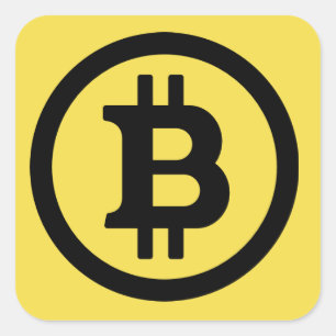 Autocollant de carré de logo de Bitcoin
