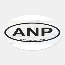 Autocollant de carte Acadia (texte noir)