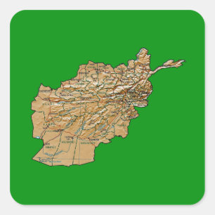 Autocollant de carte Afghanistan