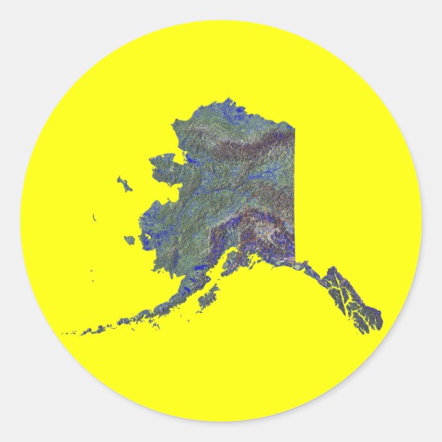 Autocollant de carte Alaska (Devant)