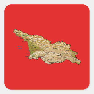 Autocollant de carte de Géorgie