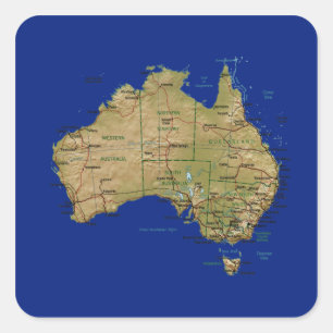 Autocollant de carte de l'Australie