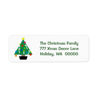 Autocollant de carte de Noël Hioliday Tree Custom 