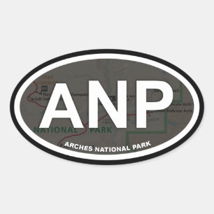 Autocollant de carte des arches (texte blanc)