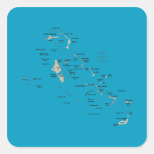 Autocollant de carte des Bahamas