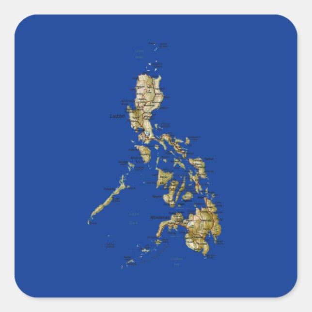 Autocollant de carte des Philippines (Devant)