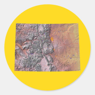 Autocollant de carte du Colorado