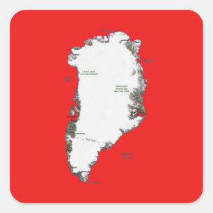 Autocollant de carte du Groenland