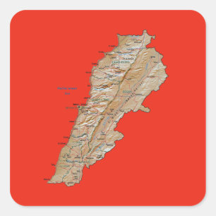Autocollant de carte du Liban
