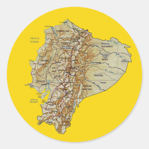 Autocollant de carte Équateur