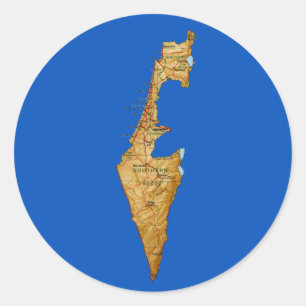 Autocollant de carte Israël