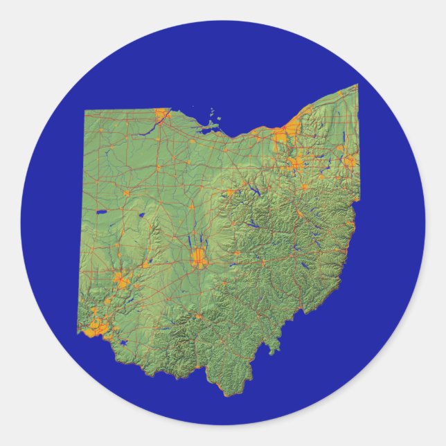 Autocollant de carte Ohio (Devant)