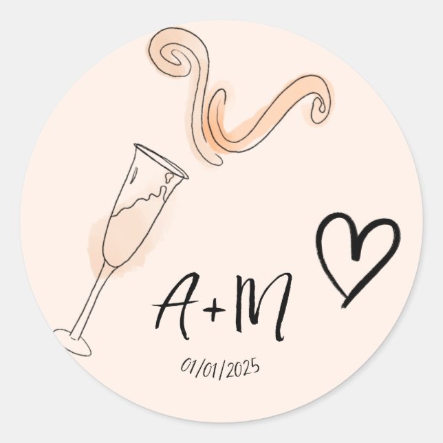 Autocollant de célébration personnalisable (Devant)