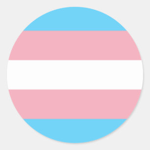 Autocollant de cercle de fierté transgenre