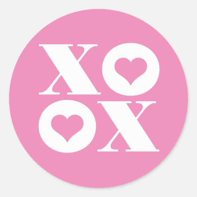 autocollant de cercle xoxo valentine (Devant)