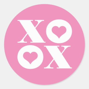 autocollant de cercle xoxo valentine
