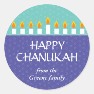 Autocollant de Chanukah Menorah