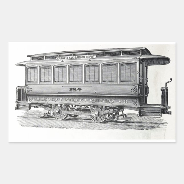 Autocollant de chariot vintage (Devant)