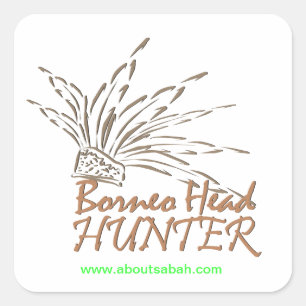 Autocollant de chasseur de têtes du Bornéo