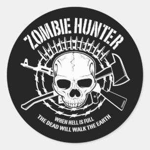 Autocollant de chasseur de zombi