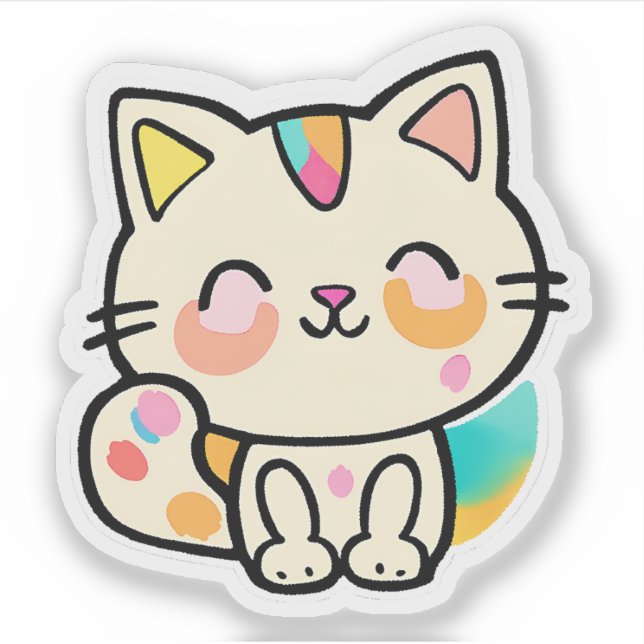 Autocollant de chat (Devant)