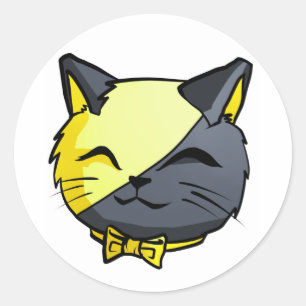 Autocollant de chat d'AnarKitty Chibi Anarchyball