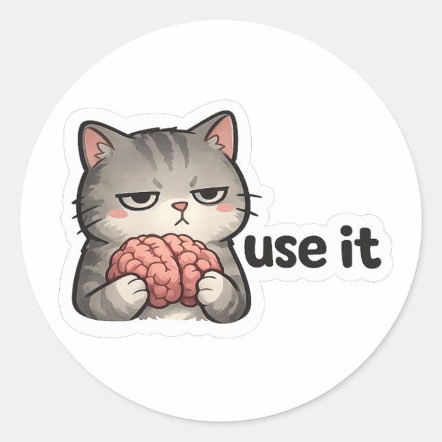 Autocollant de chat drôle à utiliser  (Devant)