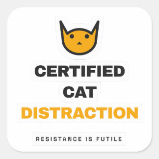 Autocollant de chat drôle de distraction de chat c