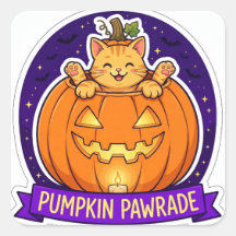 Autocollant de chat Halloween Pumpkin Pawrade