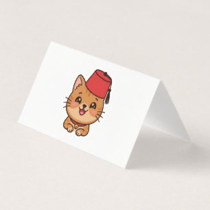 Autocollant de chat mignon Kawaii casquette maroca