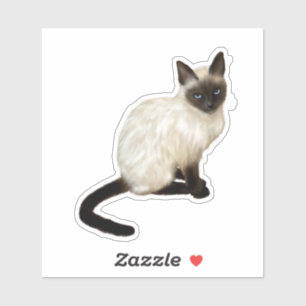 Autocollant de chat siamois