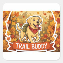Autocollant de chien de randonnée Labrador Trail B