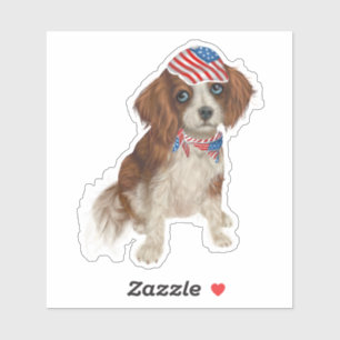 Autocollant de chien patriotique