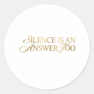 Autocollant de citation Silence Est Aussi Une Répo